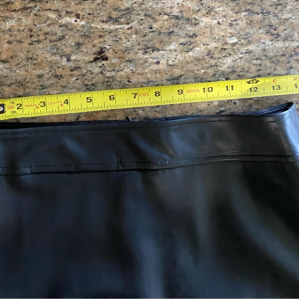 Loft Faux Leather Black Skirt - Picture 9 of 10